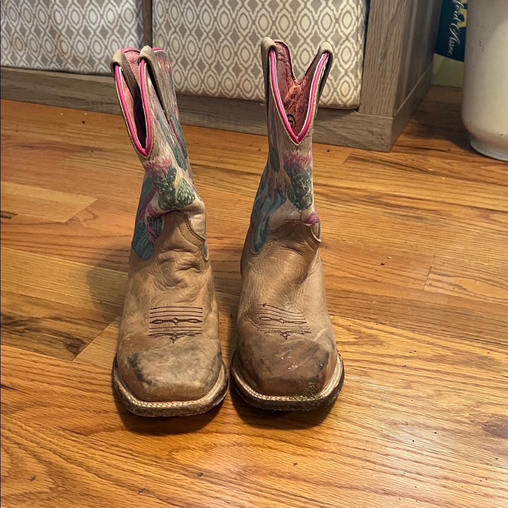 Roper Pink and Brown Western Boots